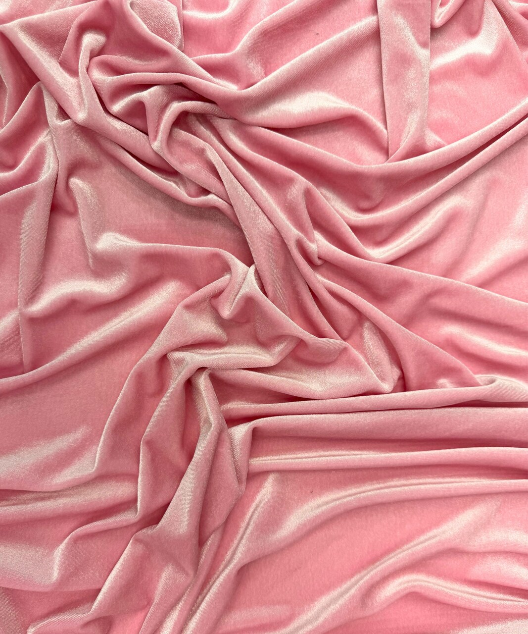 Dusty Pink Stretch Velvet Fabric by the Yard, 58" Wide Plush Velvet 4-Way Stretch
